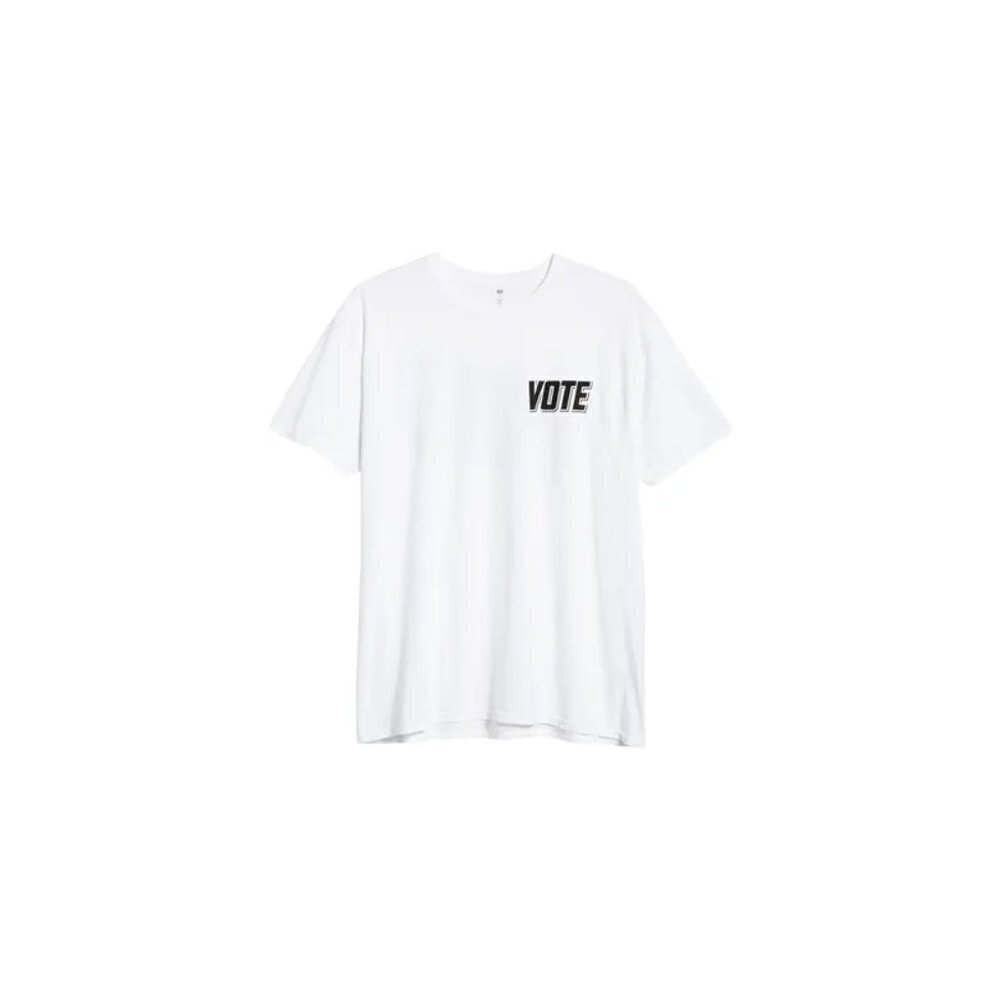BP Mens Size‎ XL VOTE Short Sleeve Graphic Tshirt Tee Crew Neckline White 070